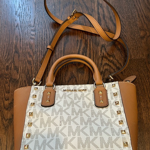 Michael Kors Studded Satchel - Picture 7 of 8